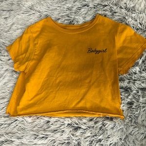 Small yellow crop top